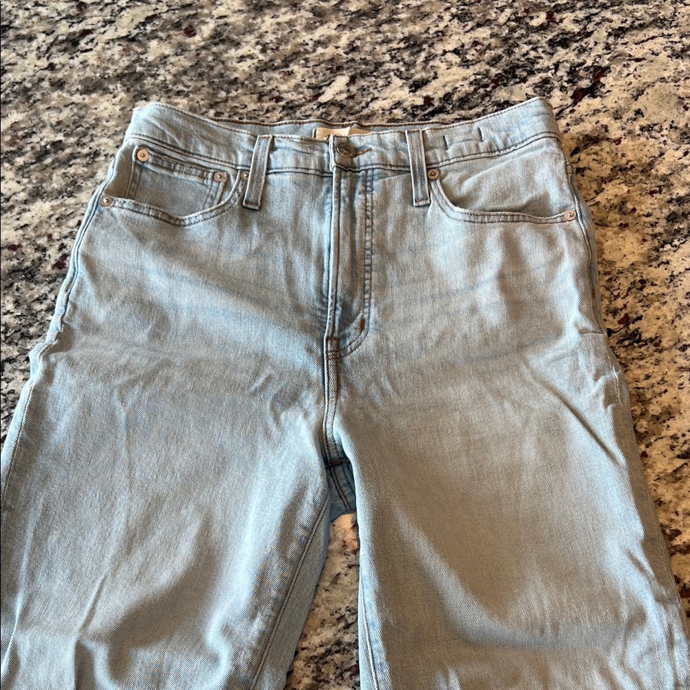 Madewell Light Blue Distressed The Perfect Vintage Straight Jean
